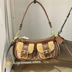 NWT Coach CCZ24 Ashton Bag With Signature Canvas Tan/Vintage Brown